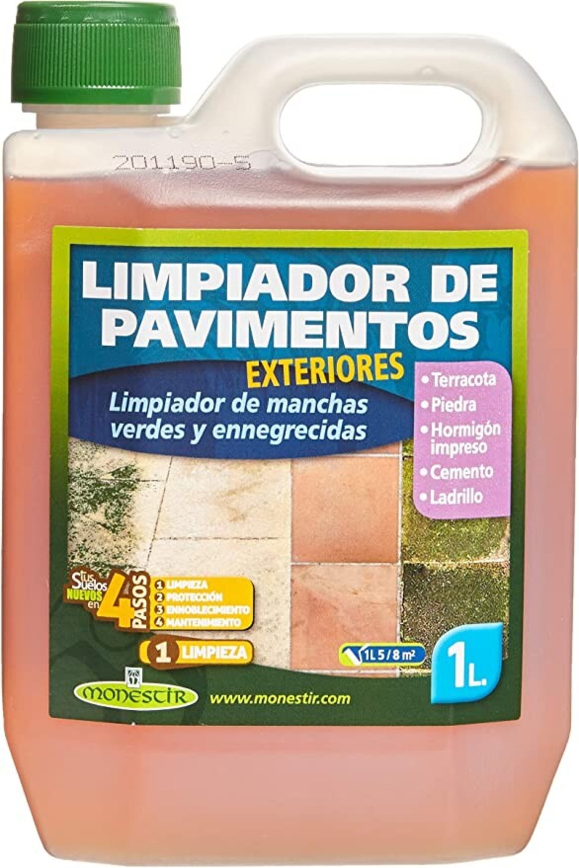 LIMPIADOR DE PAVIMENTOS - LIMPIADOR DE MANCHAS VERDES DE VERDÍN - 1
